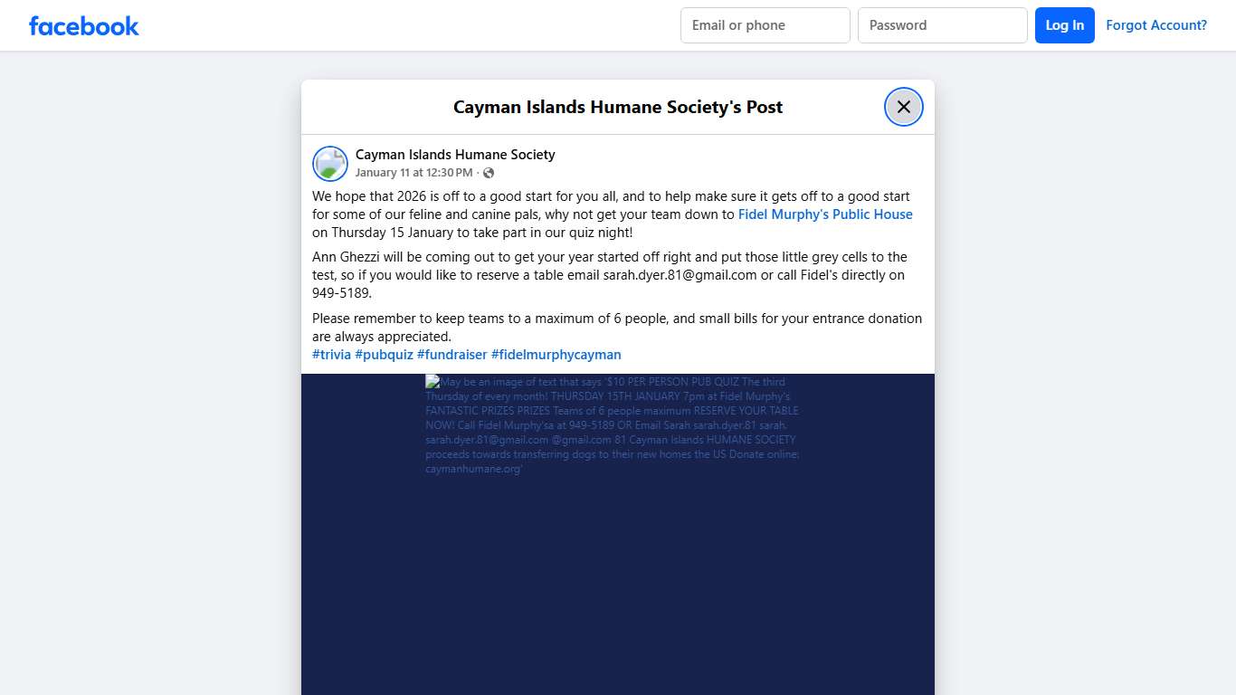 We hope that 2026 is off... - Cayman Islands Humane Society Facebook